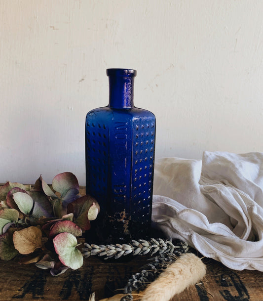 Antique Cobalt Blue Apothecary Bottle