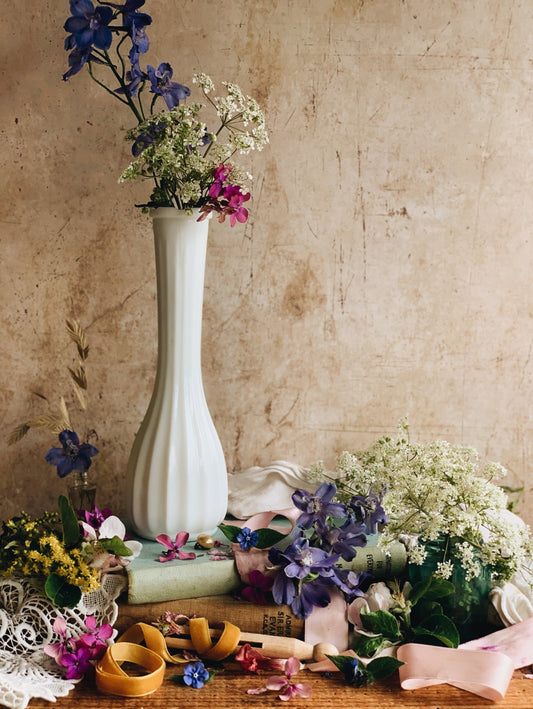 Vintage French Milk Glass Vase