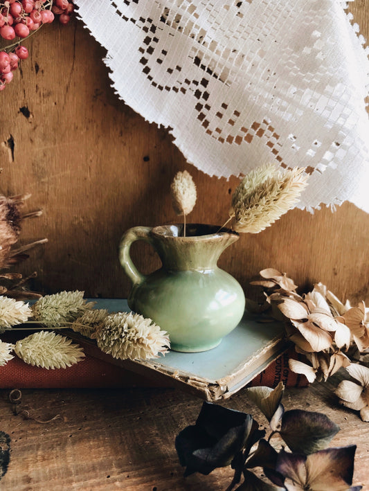 Rustic Miniature Green Vase