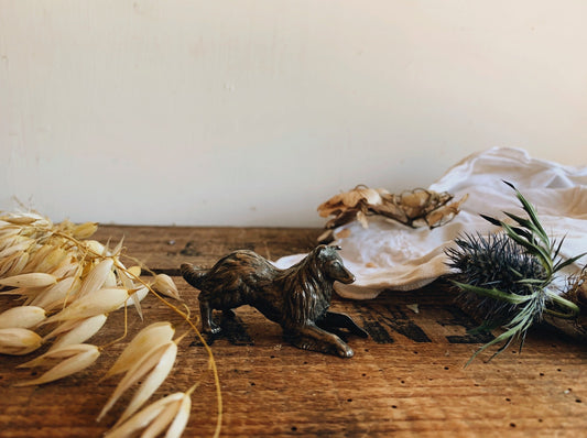 Vintage Silver (plated) Dog