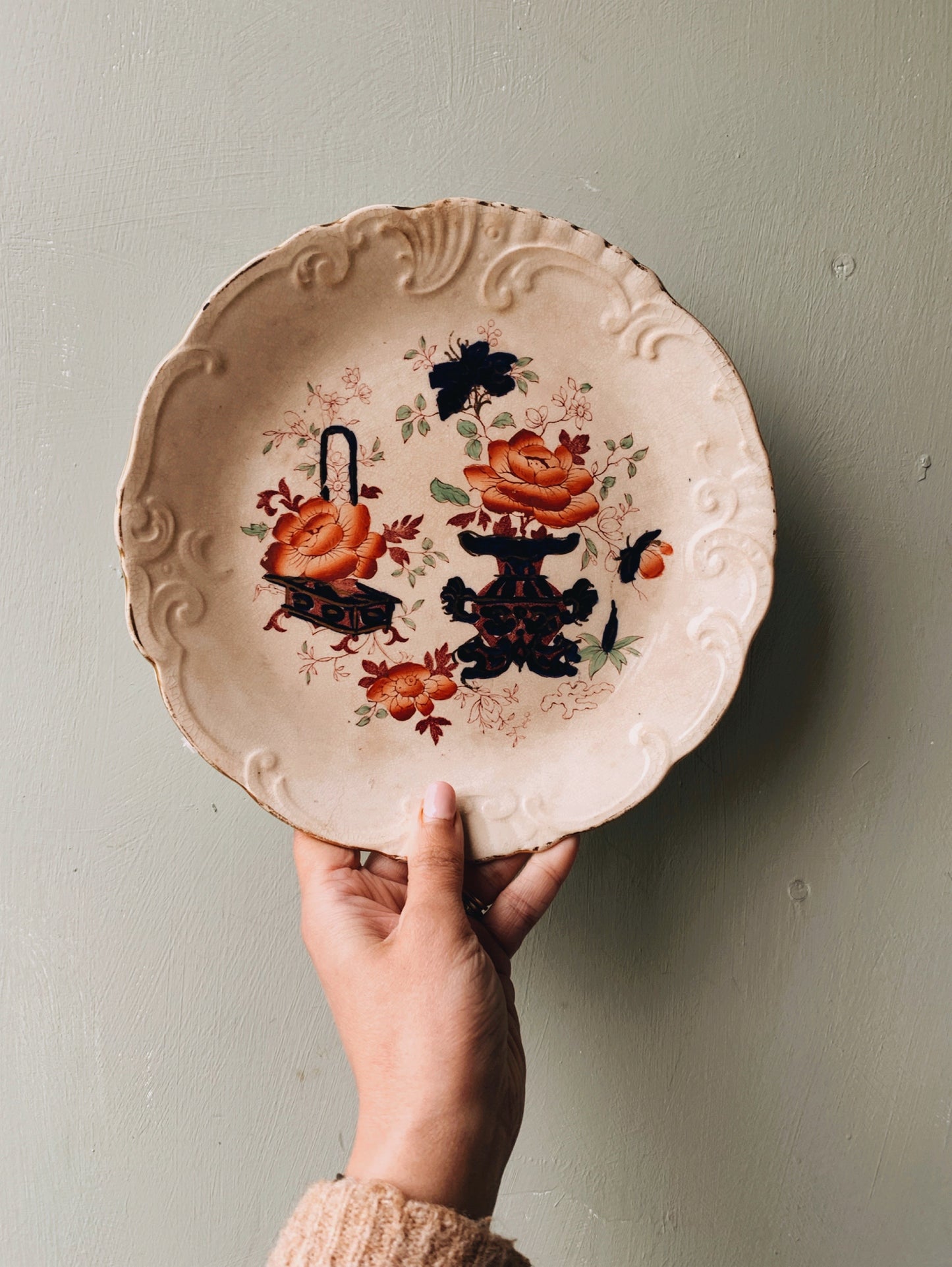 Antique (early) 1900’s Hand~engraved Floral Plate