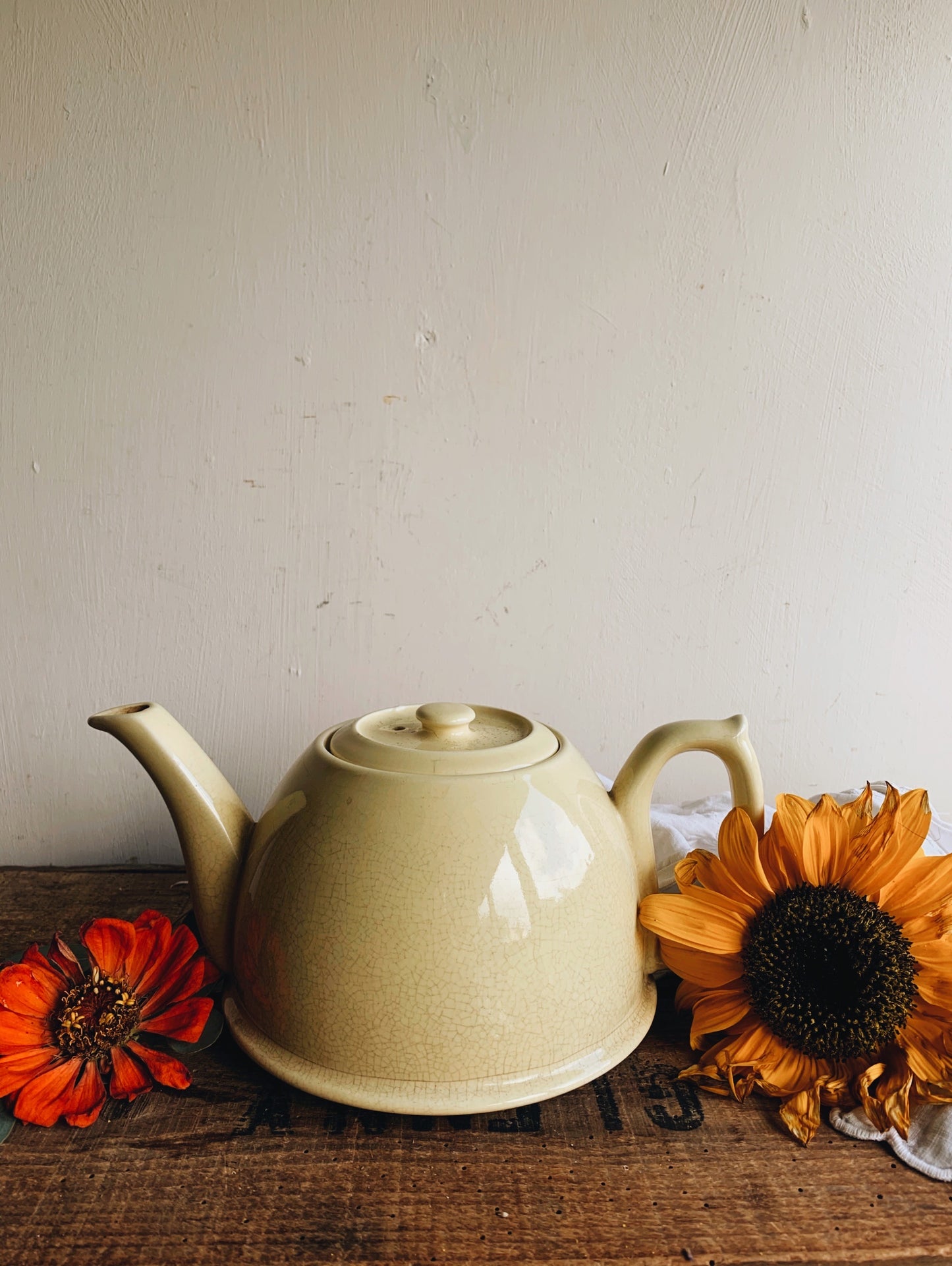 Vintage Yellow Sadler Teapot & Thermal Cosy