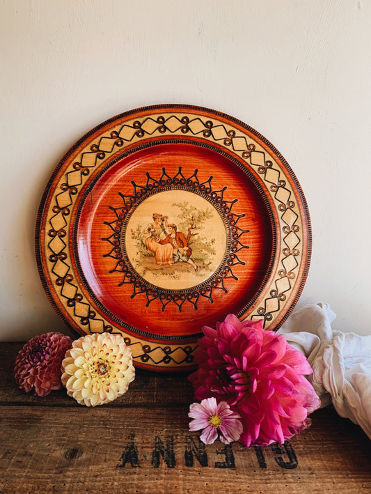 Vintage Wooden Whimsical Narrative Wall Piece