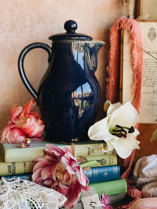 Vintage Denby Blue Coffee Pot